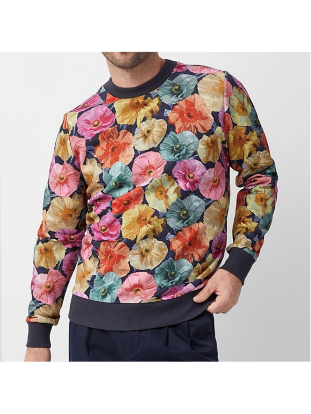 Simons x Liberty of London Floral Crewneck Cotton Sweatshirt Size M
